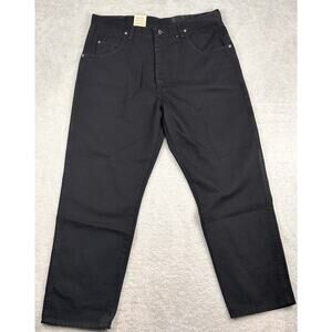 NWT Wrangler Rugged Wear Relaxed Fit Jeans Men’s 38x30 Black 100% Cotton Ranch